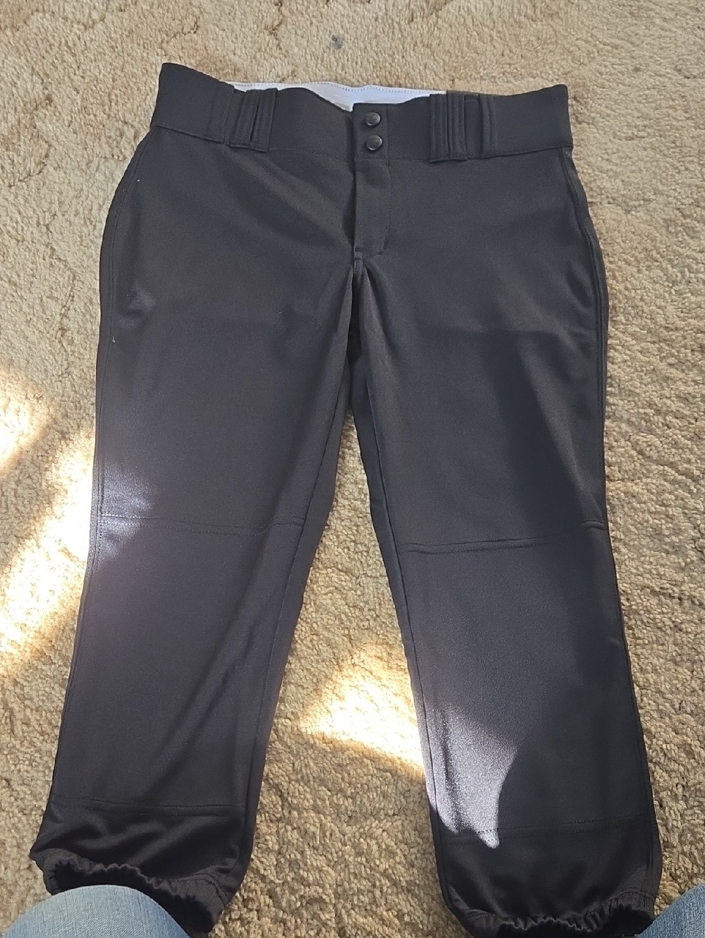 Women Black Athletic Baseball Pants